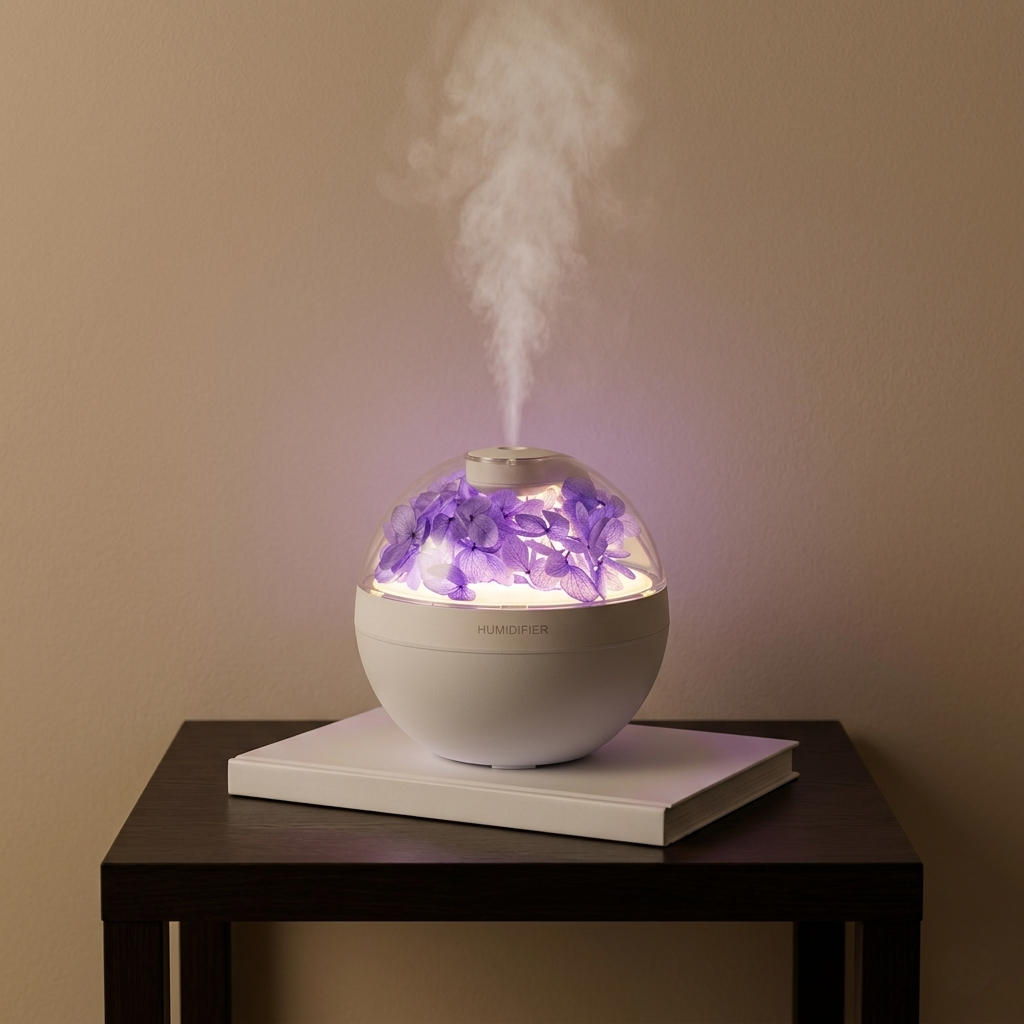 Humidificateur boule fleurs séchées