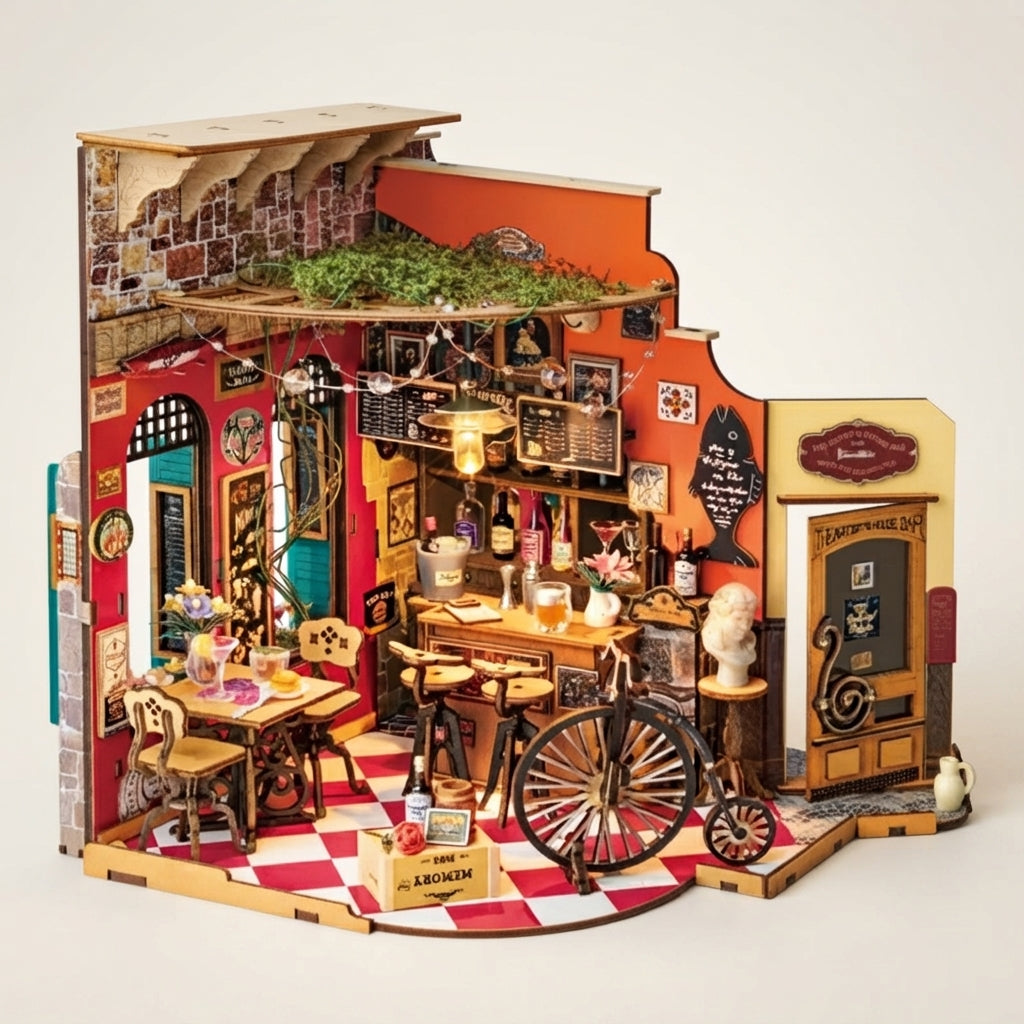 Diorama Pub Vintage à Construire