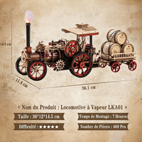 Locomotive à Vapeur en Bois à Construire