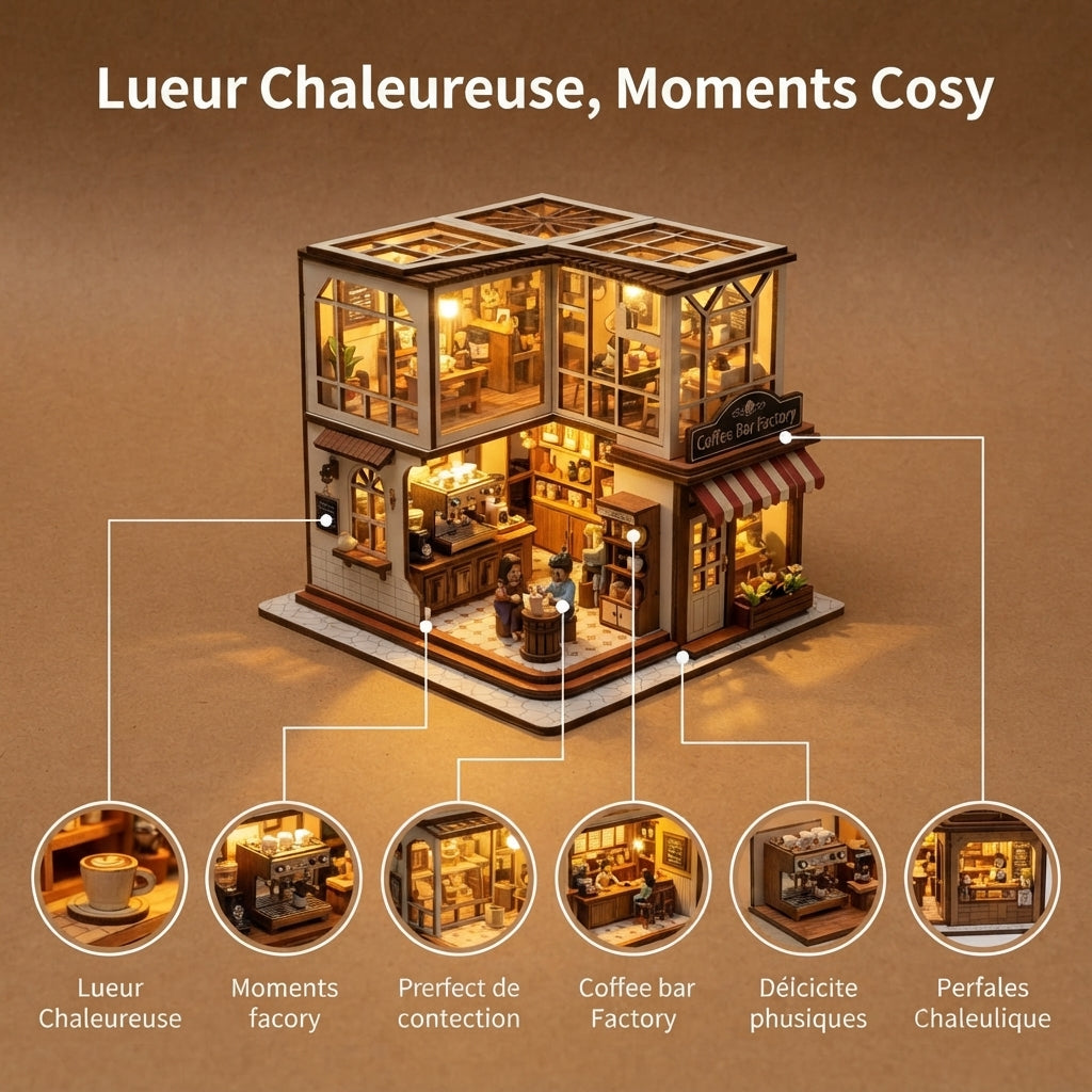 Fabrique de Café Puzzle 3D à Construire