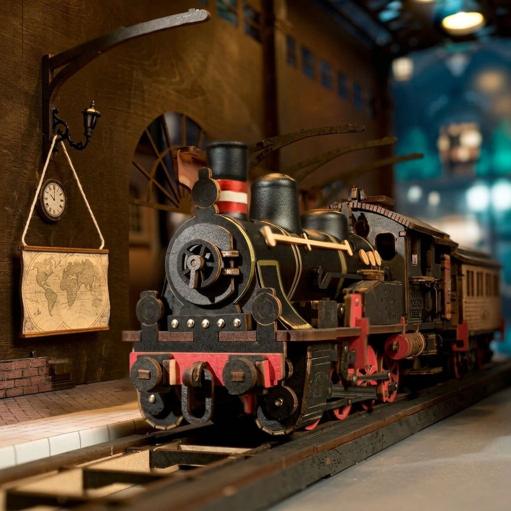 Train à Vapeur Vintage à Construire