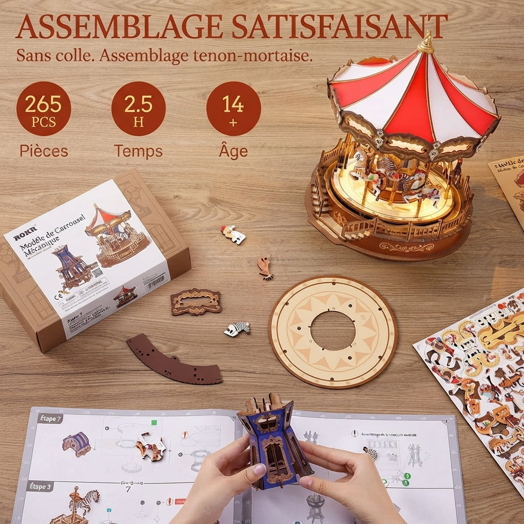 Grand Carrousel Animé à Construire