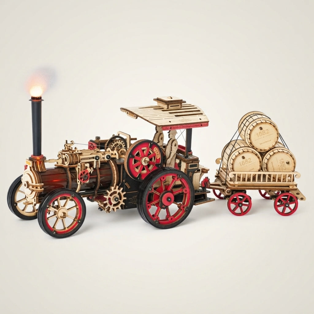 Locomotive à Vapeur en Bois à Construire