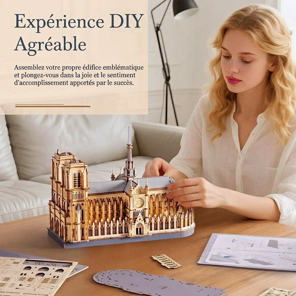 Notre Dame de Paris Puzzle 3D à Construire