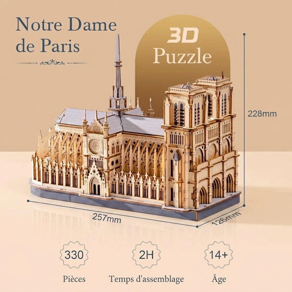 Notre Dame de Paris Puzzle 3D à Construire