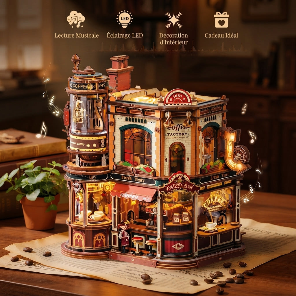 Fabrique de Café Puzzle 3D à Construire