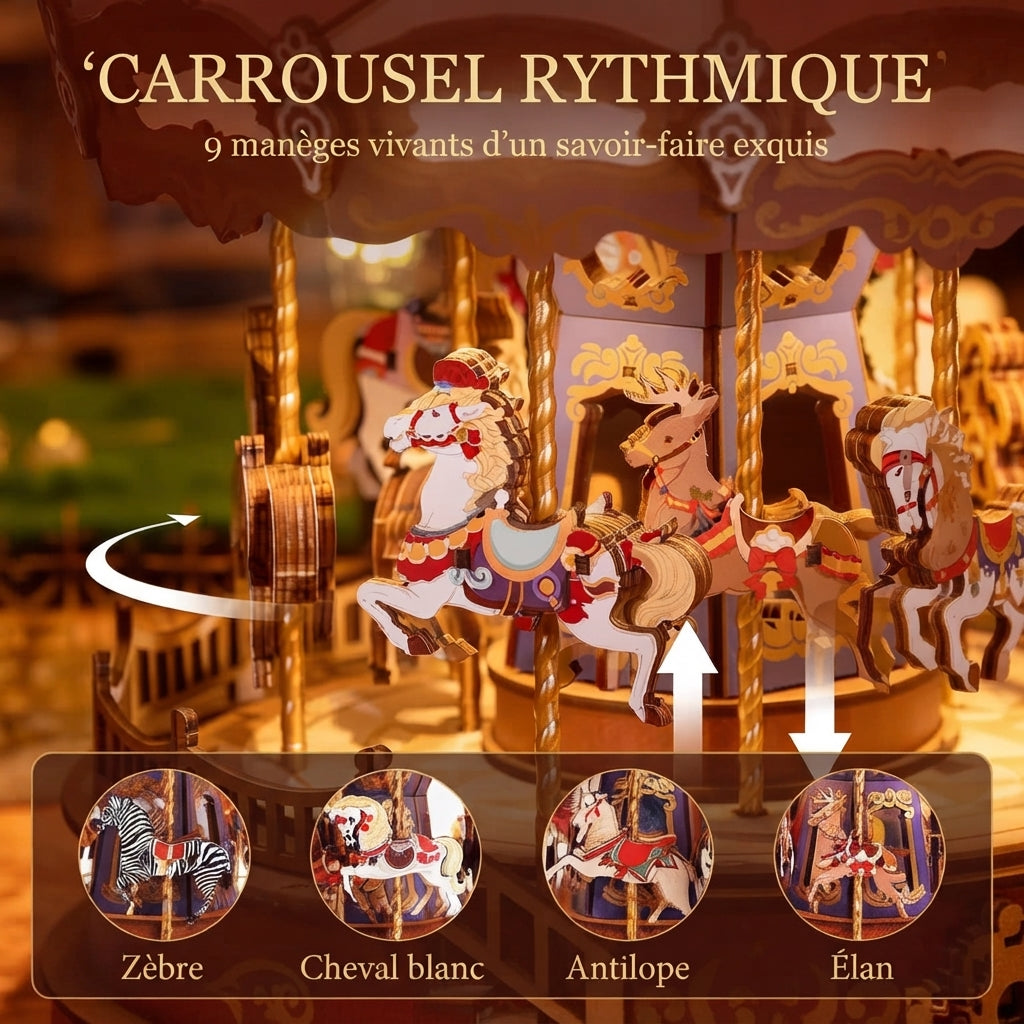 Grand Carrousel Animé à Construire
