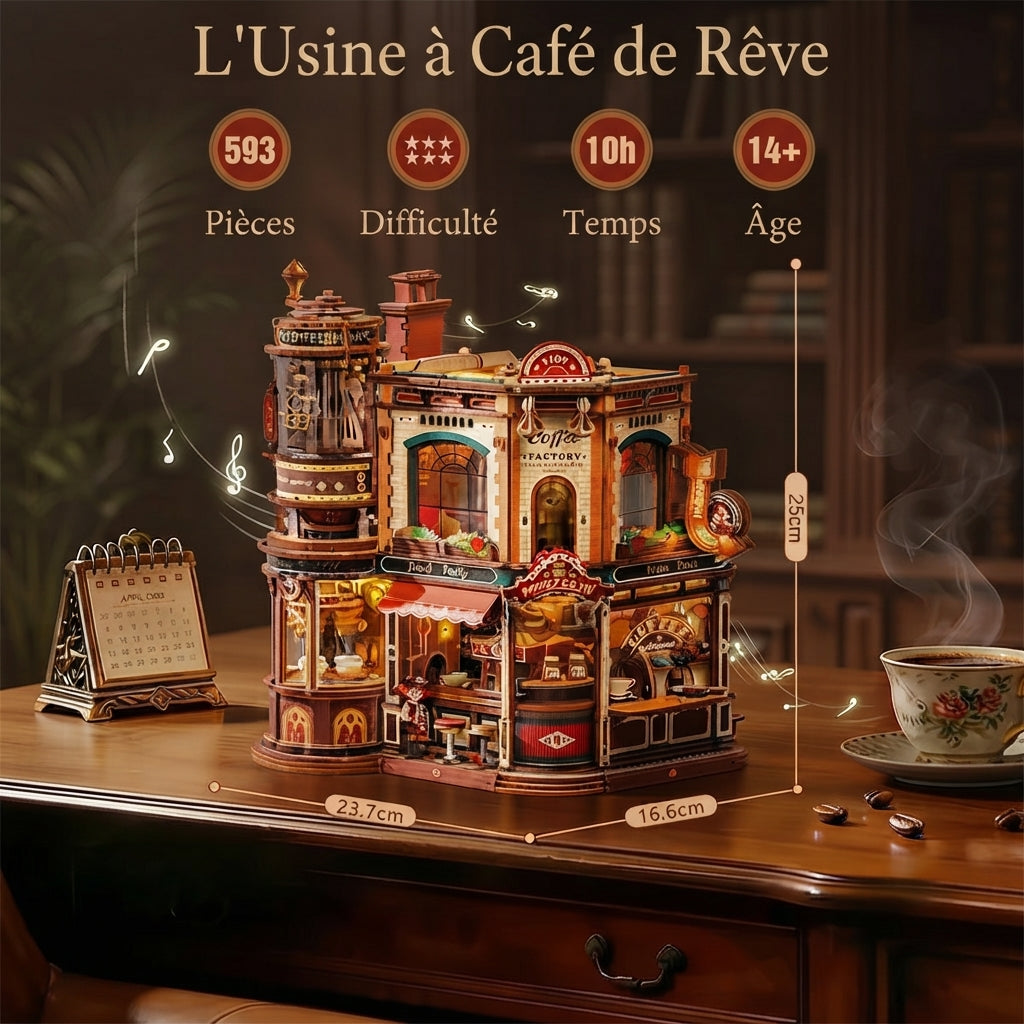 Fabrique de Café Puzzle 3D à Construire