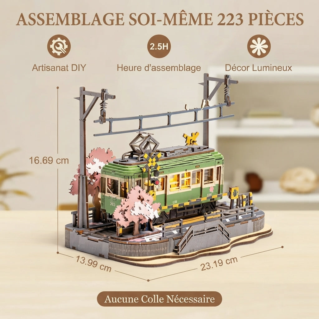 Maquette Bois Tramway Japonais à Construire