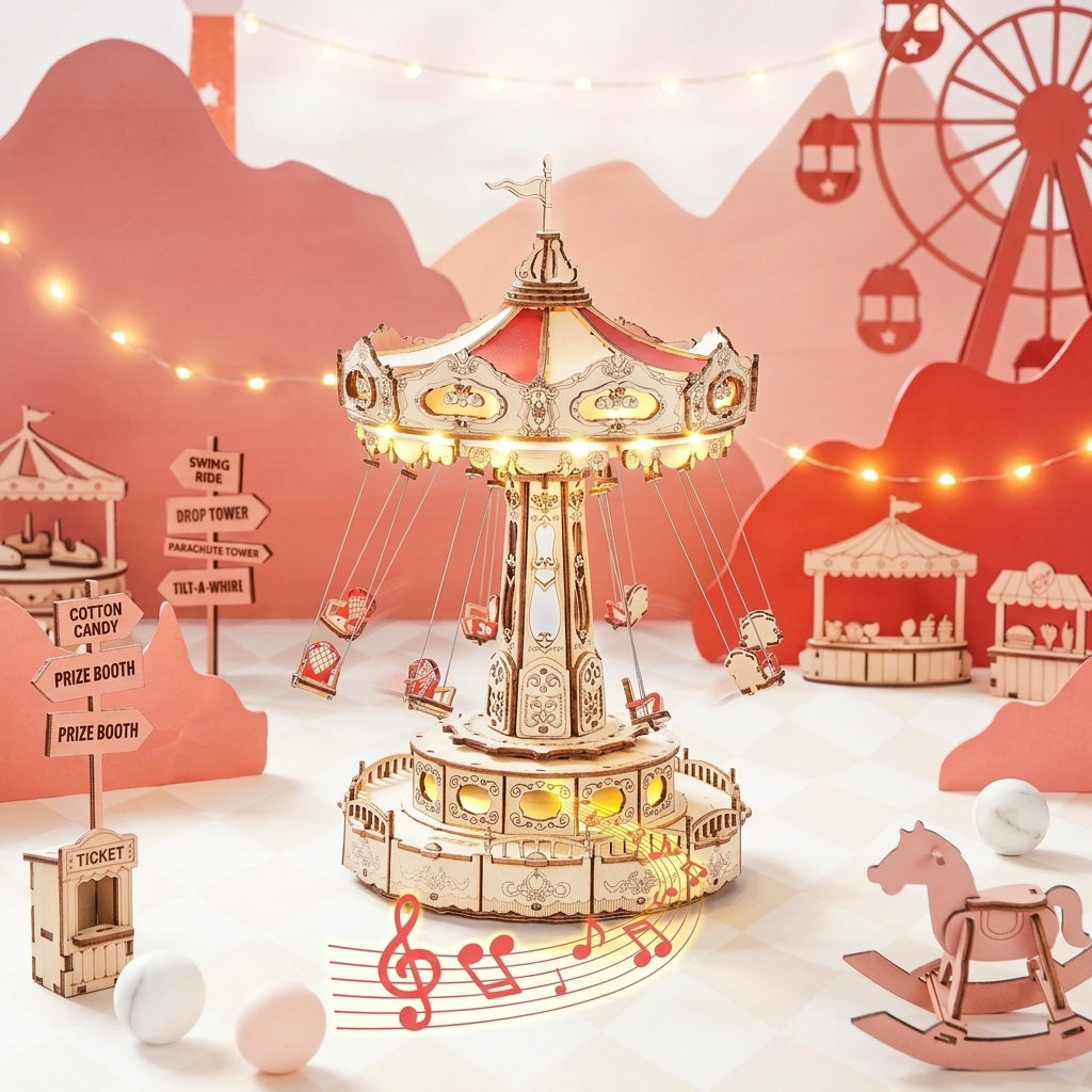 Carrousel Balançoires Rétro à Construire