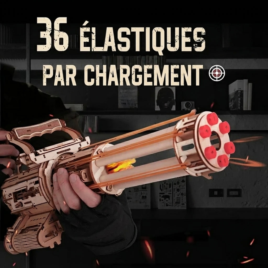 Mitrailleuse Rotative à Élastiques à Construire