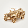 Jeep Militaire Vintage en Bois à Construire