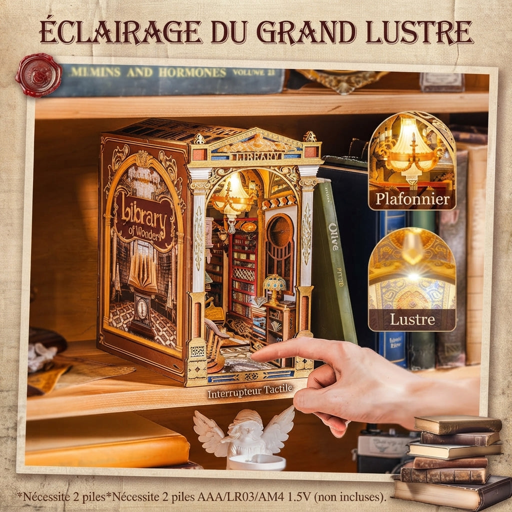 Book Nook Bibliothèque Enchantée à Construire