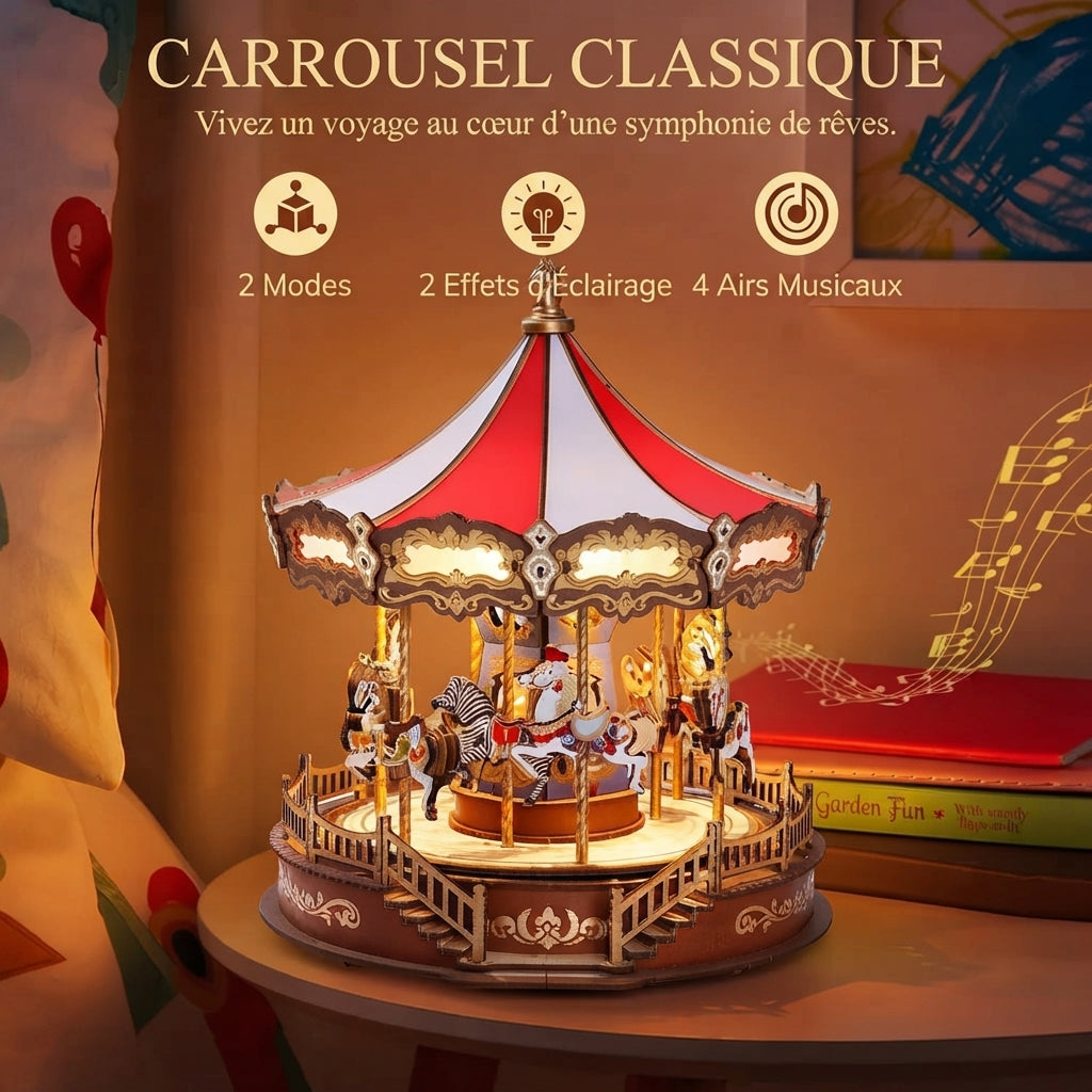Grand Carrousel Animé à Construire