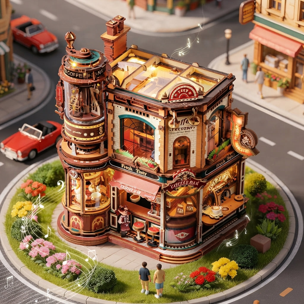 Fabrique de Café Puzzle 3D à Construire