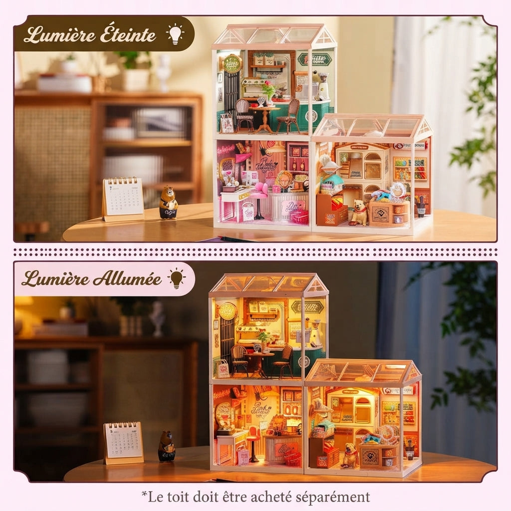 Boutique Beauté Rose Miniature Modulaire à Construire