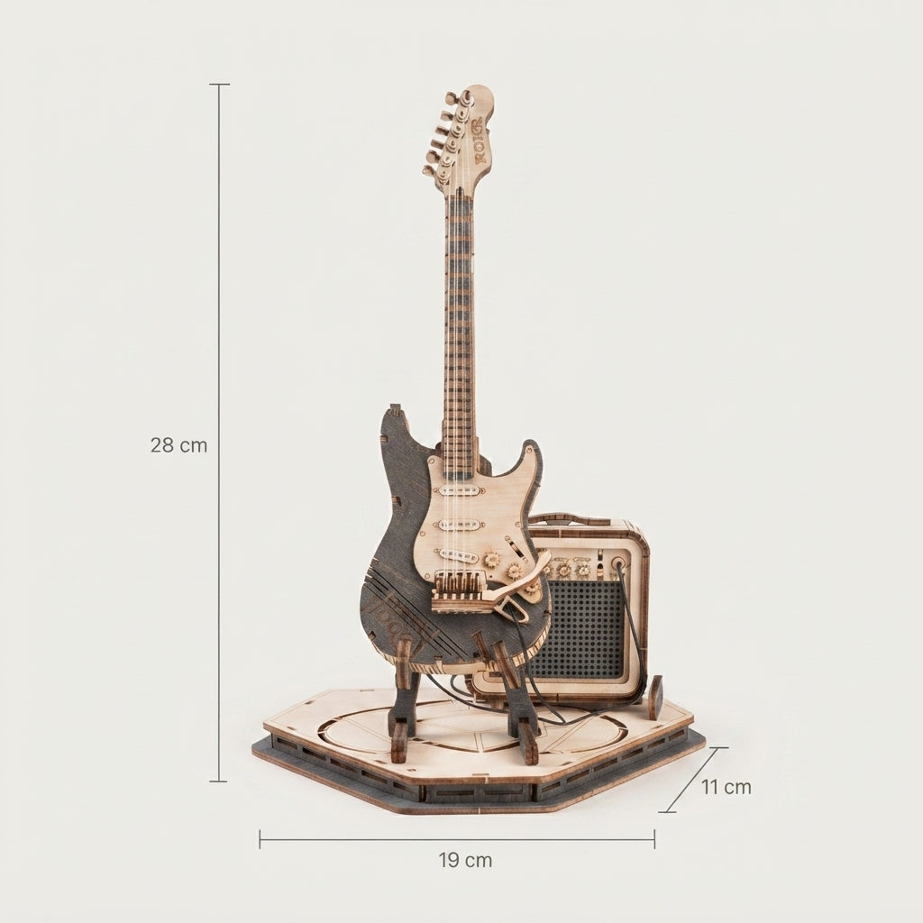 Maquette Guitare Électrique en Bois à Construire
