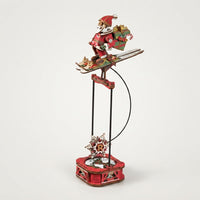 Père Noël Skieur à Bascule à Construire