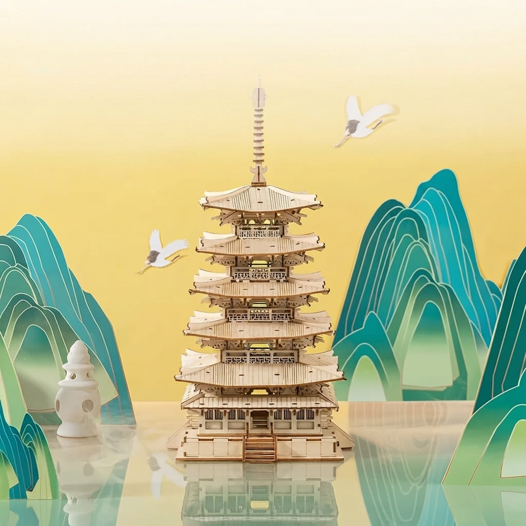 Pagode Japonaise Puzzle 3D à Construire