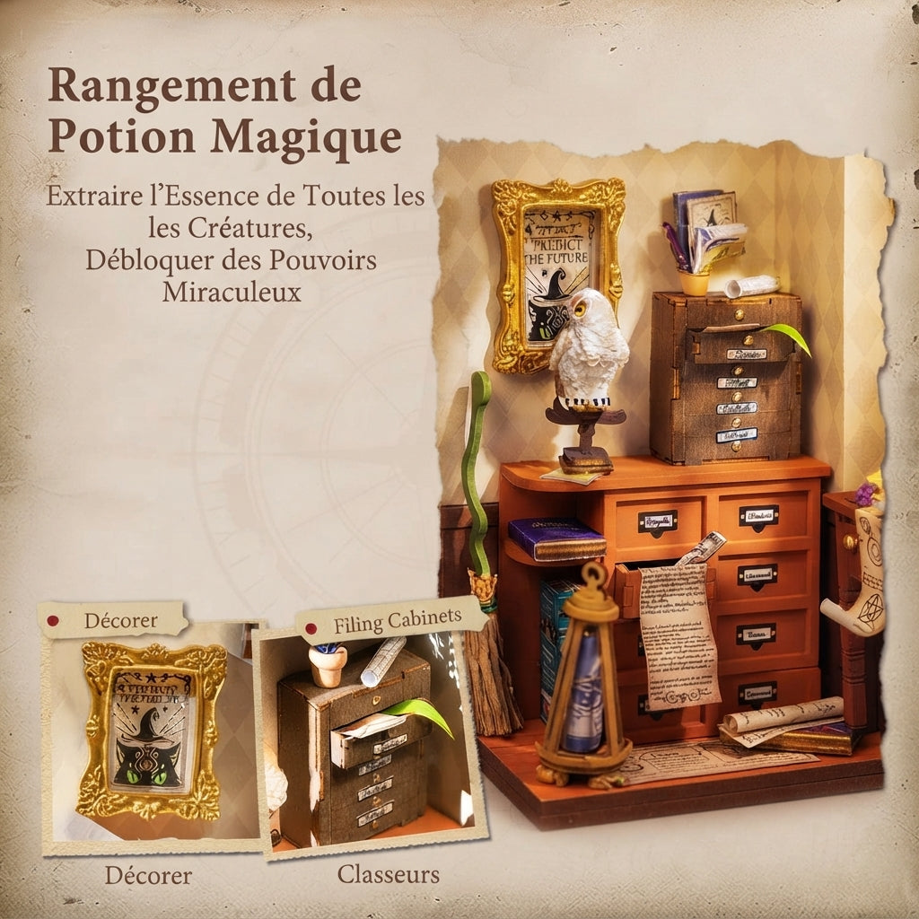 Cabinet du Sorcier Miniature à Construire