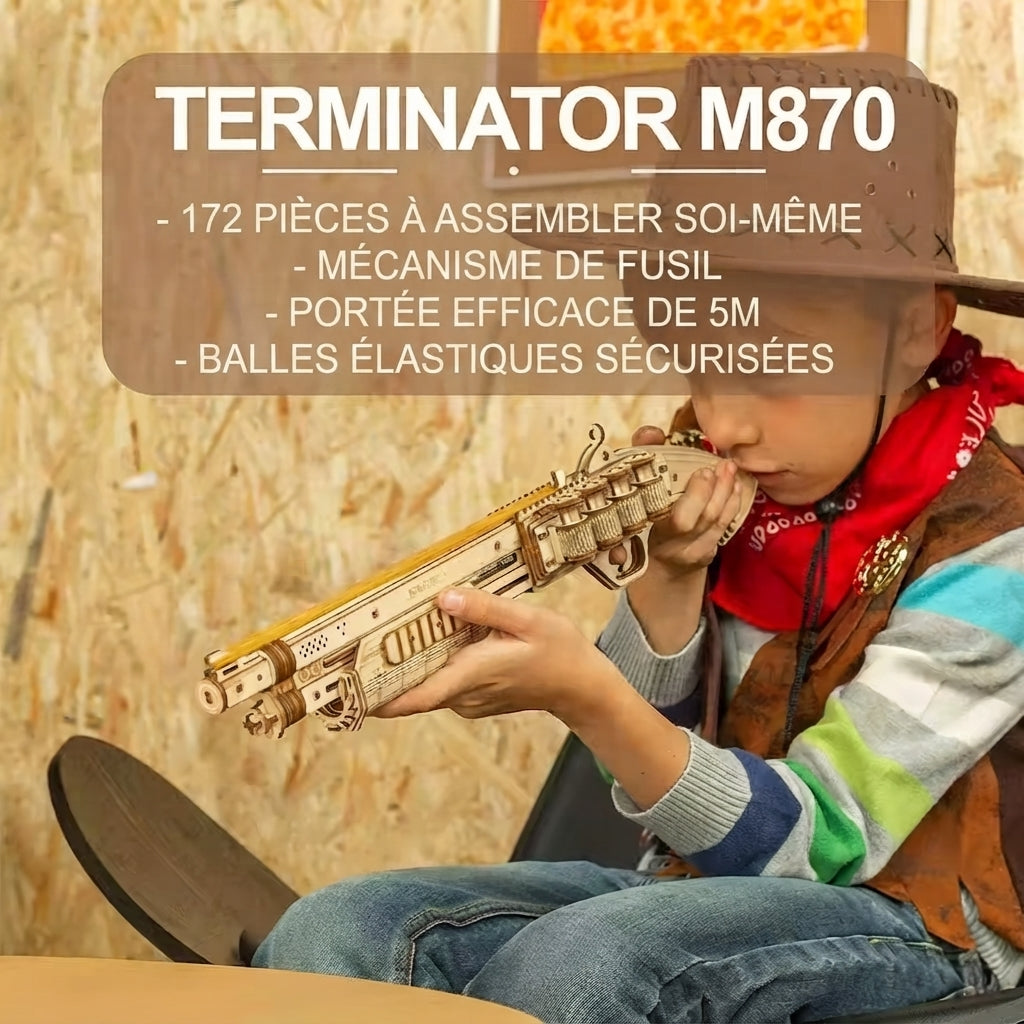Fusil à Pompe à Élastiques à Construire