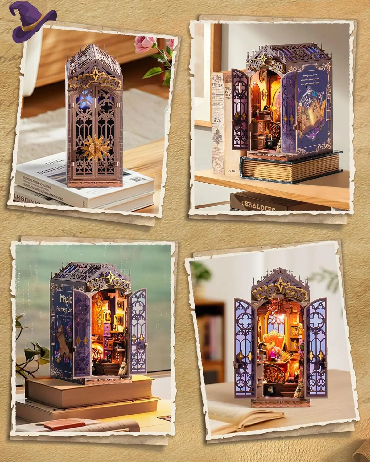 Book Nook Boutique de Sorcière Enchantée à Construire