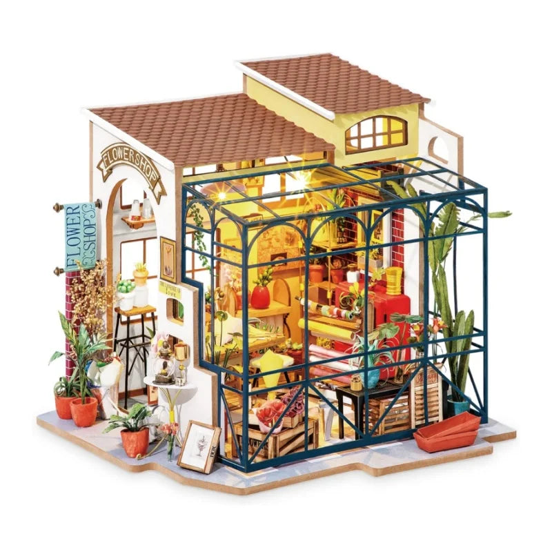 Maison aux Fleurs Miniature à Construire