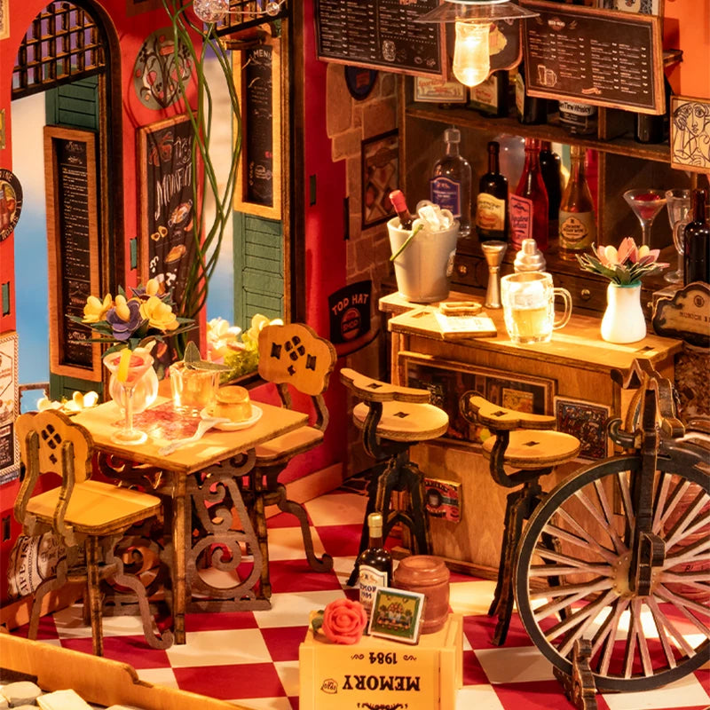 Diorama Pub Vintage à Construire
