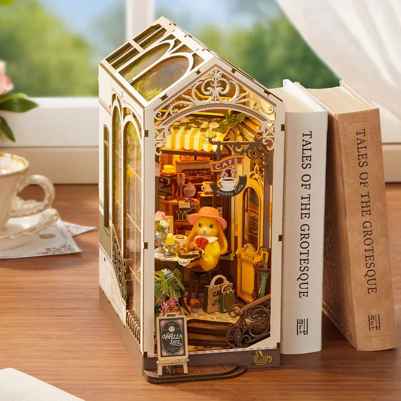 Book Nook Café Fleuri à Construire
