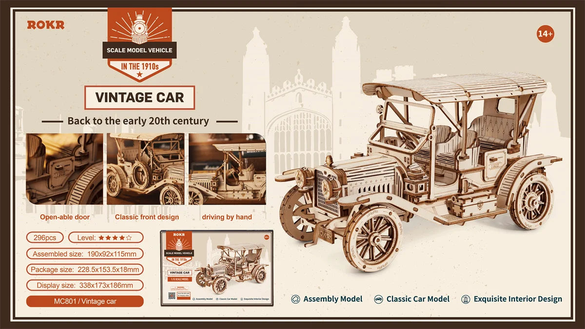 Voiture Vintage en Bois à Construire