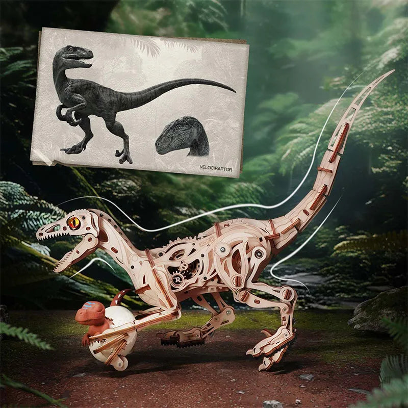 Vélociraptor Mécanique à Remonter à Construire