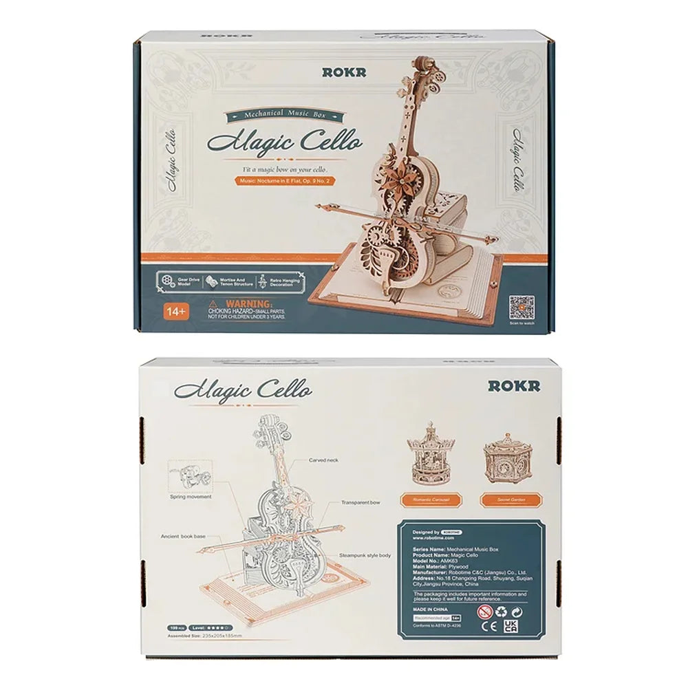 Boîte à Musique Violoncelle Mécanique à Construire