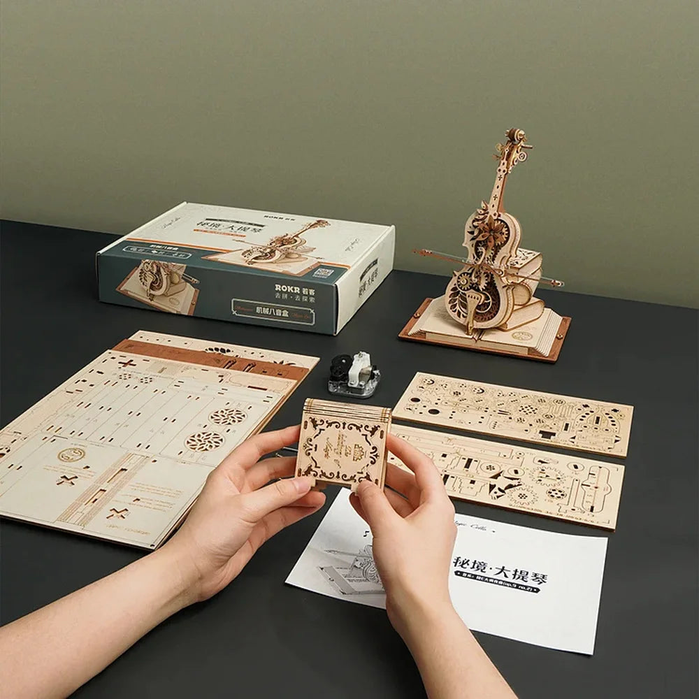 Boîte à Musique Violoncelle Mécanique à Construire