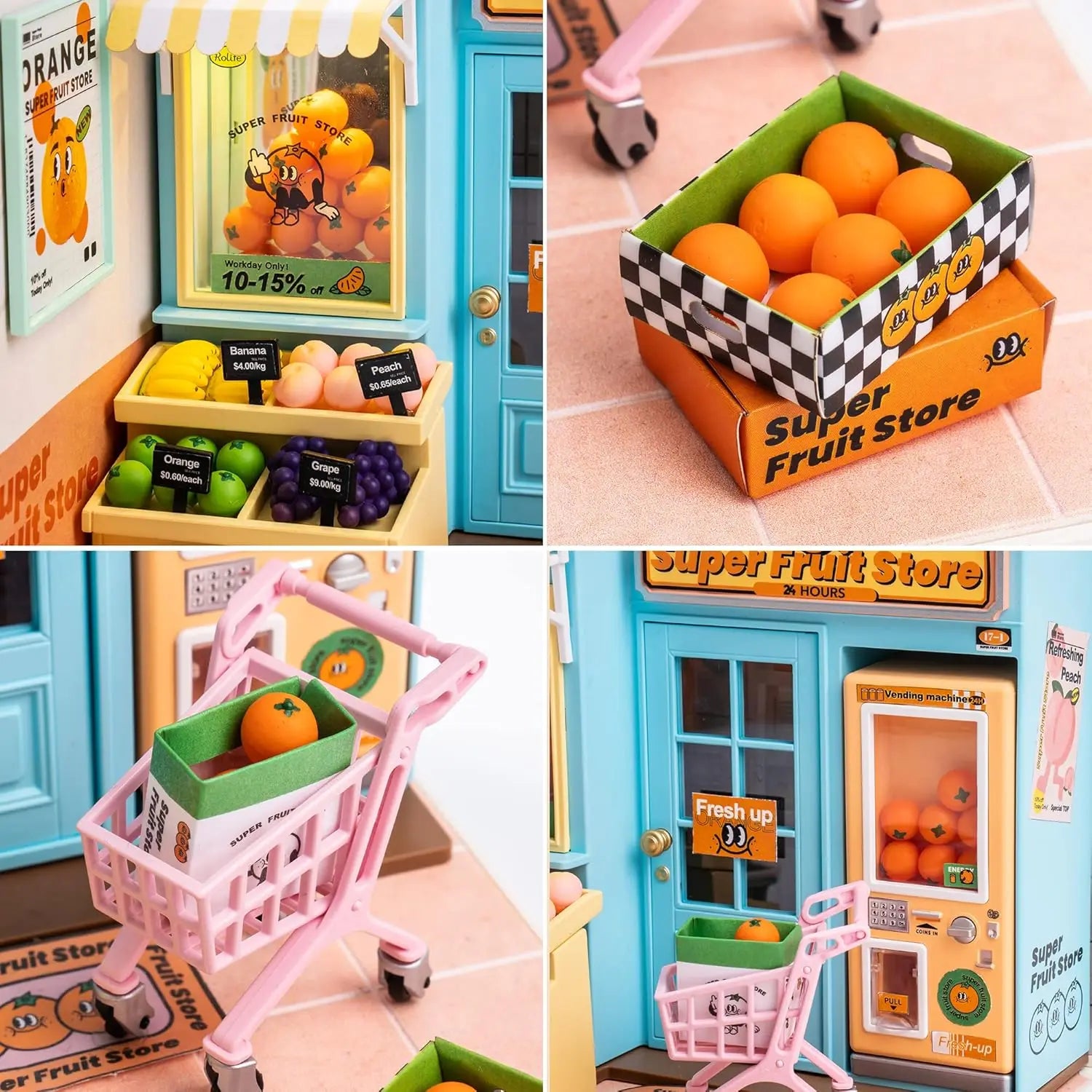 Épicerie Fruits Miniature à Construire