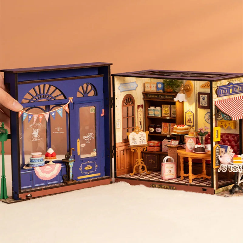 Diorama Salon de Thé Londonien à Construire