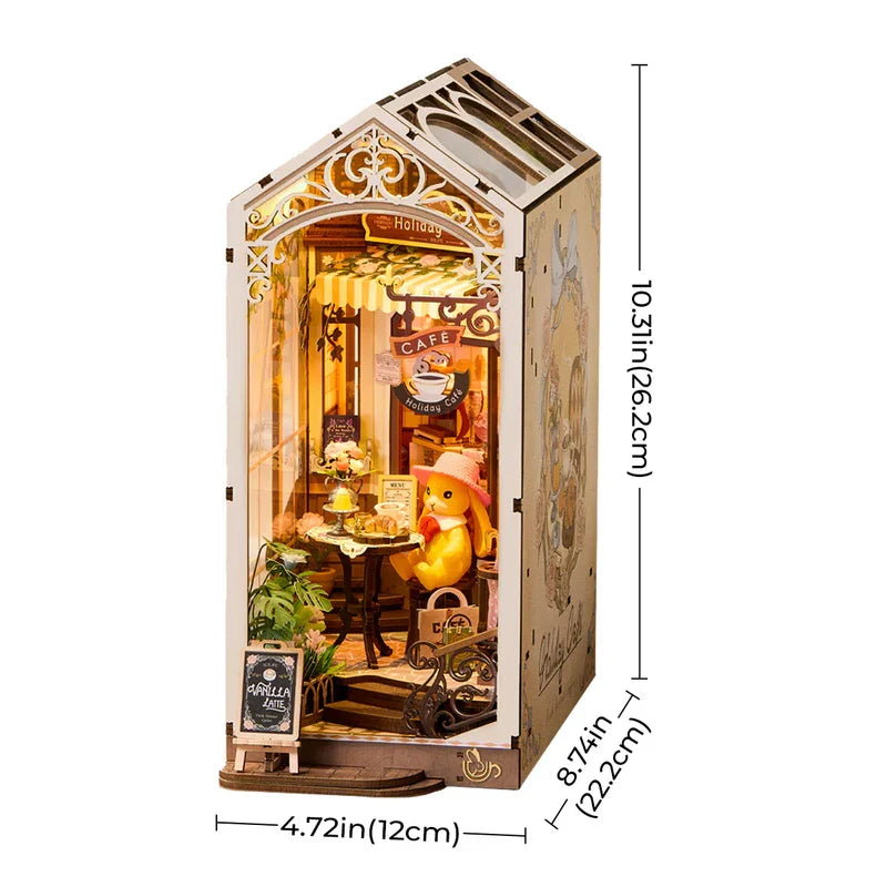 Book Nook Café Fleuri à Construire