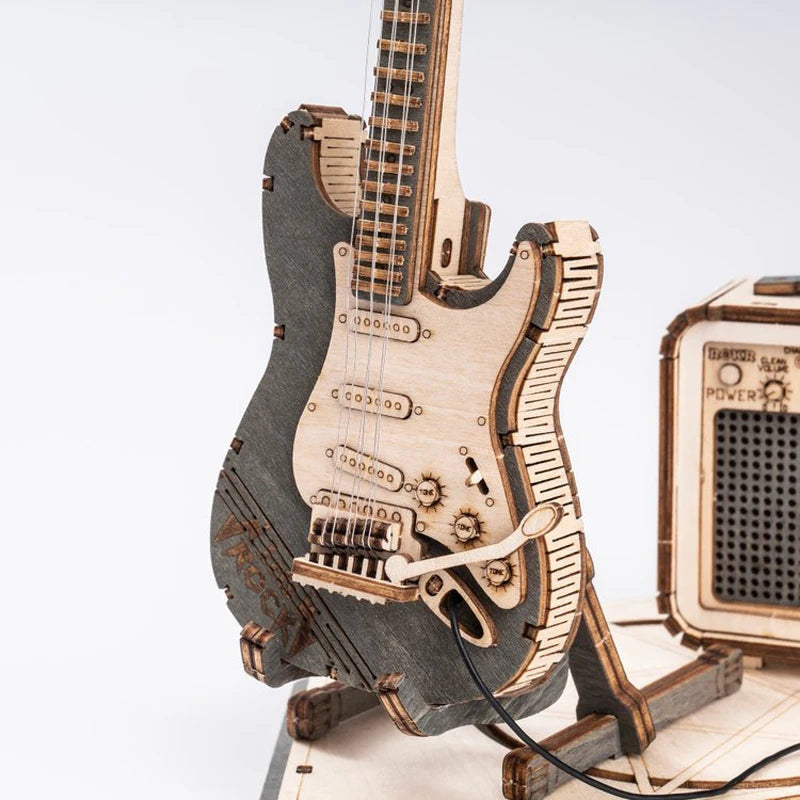 Maquette Guitare Électrique en Bois à Construire
