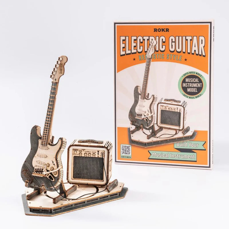 Maquette Guitare Électrique en Bois à Construire